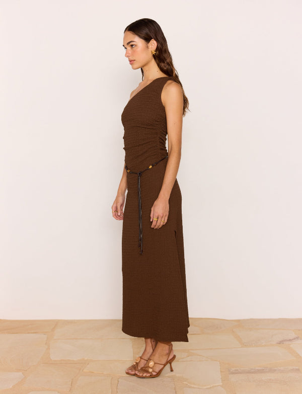 Delphine Midi Dress Chocolate