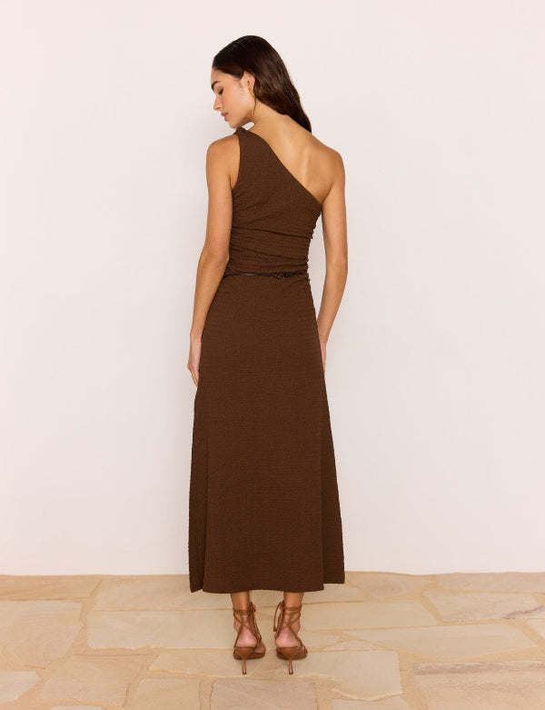 Delphine Midi Dress Chocolate