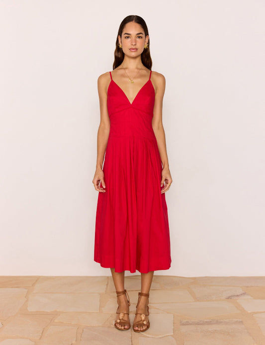 Margot Midi Dress Red
