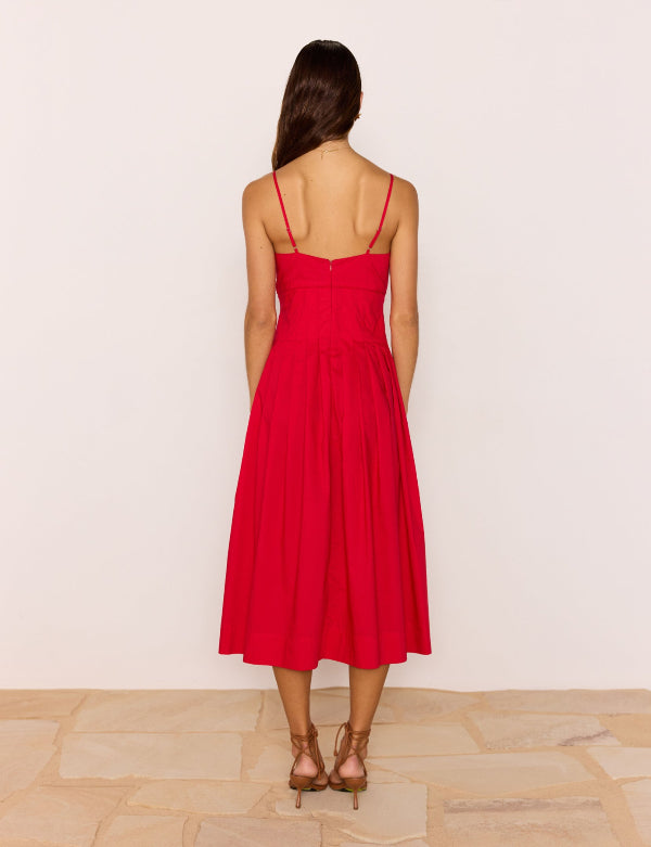 Margot Midi Dress Red