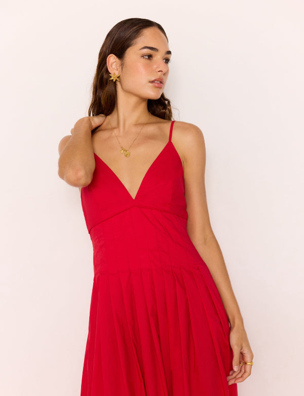 Margot Midi Dress Red