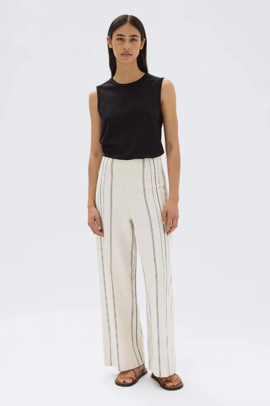 Matera Stripe Pant Cream / Black