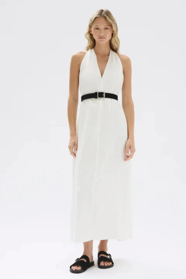 Morgan Halter Midi Dress Cream