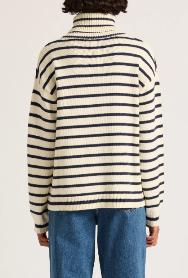 Nude Lucy Kai Turtleneck Navy Stripe