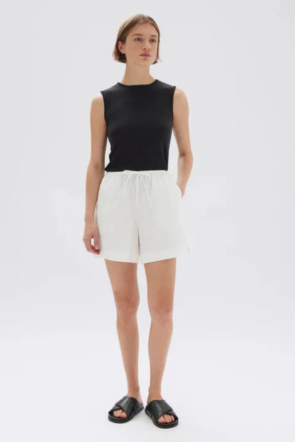 Philipa Poplin Short White