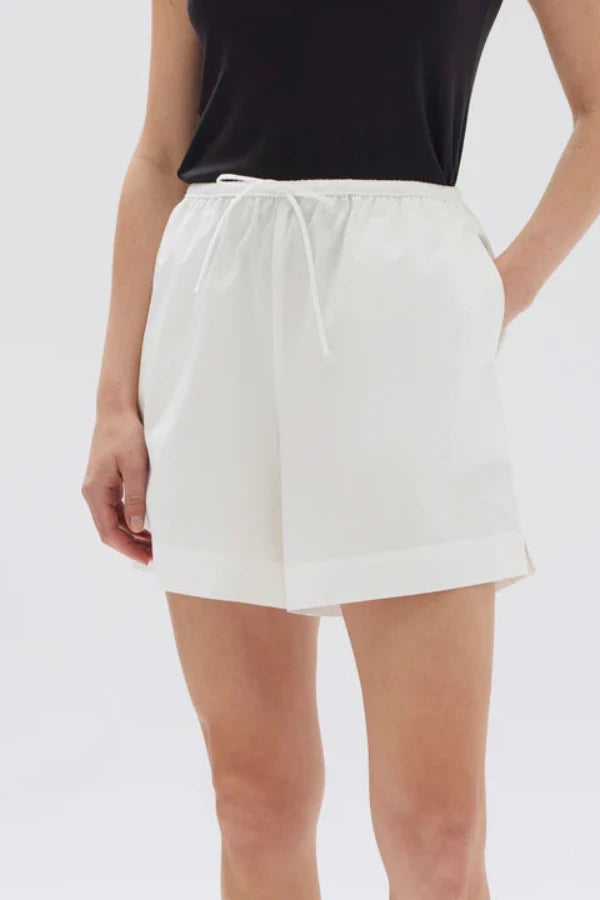 Philipa Poplin Short White
