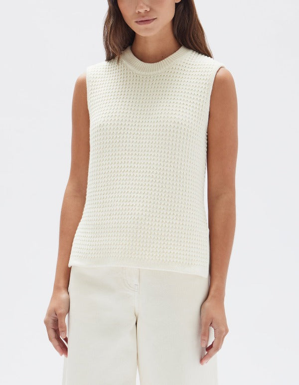 Assembly Label Sienna Knit Tank Cream 