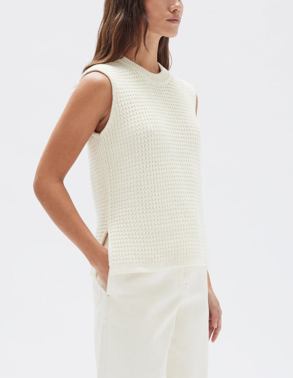 Assembly Label Sienna Knit Tank Cream 