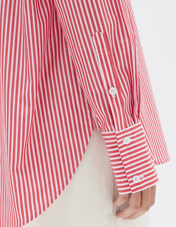 Assembly Label Signature Stripe Poplin Shirt Redwood/White