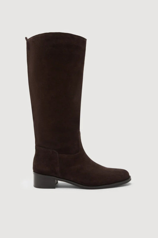 Stevie Suede Riding Boot Ganache