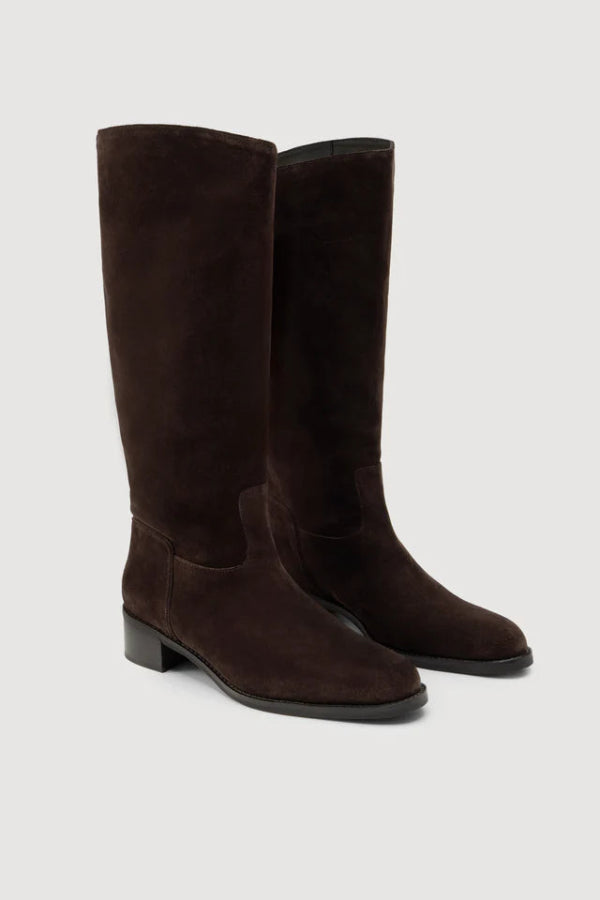 Stevie Suede Riding Boot Ganache