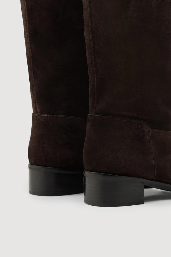 Stevie Suede Riding Boot Ganache