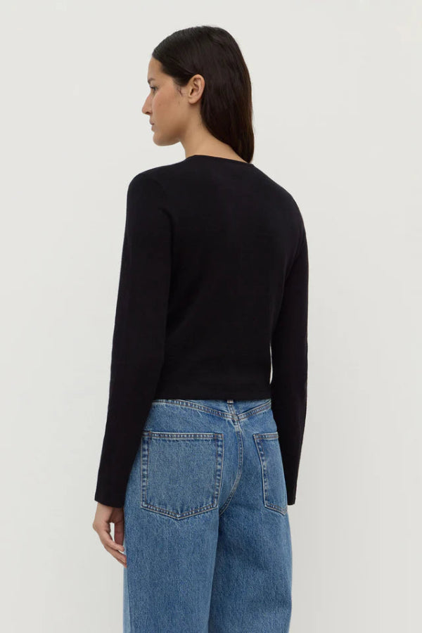Tilly Cotton Cashmere Cardigan Black