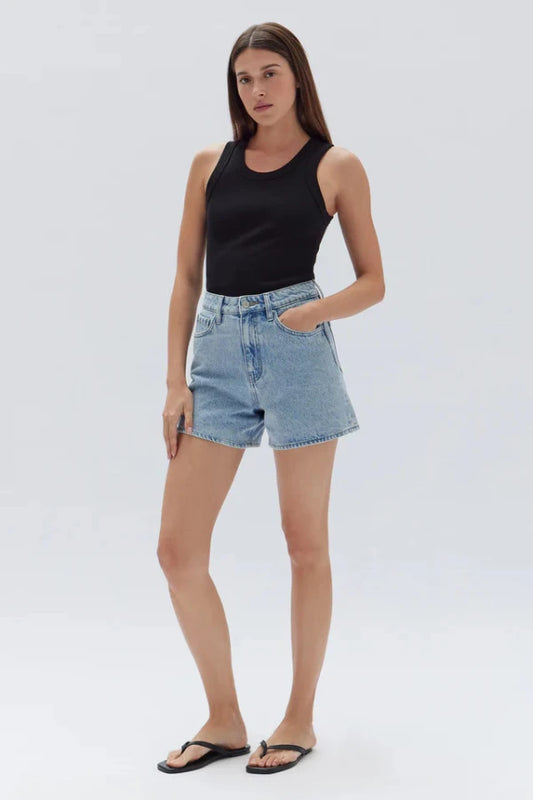 Vintage Denim Short Light Stone