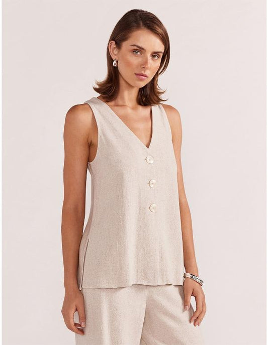 Alba Tunic Vest Natural Marle