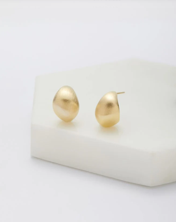 Ally Brushed Earring Gold 
