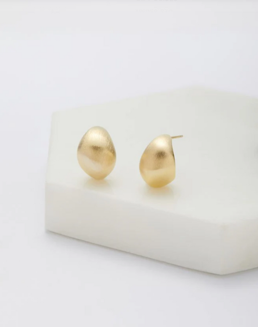Ally Brushed Earring Gold 