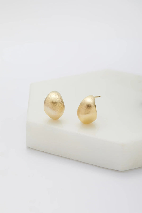 Ally Brushed Earring Gold