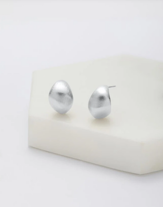 Ally Brushed Earring Silver 