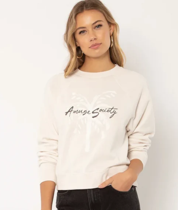 AMUSE SOCIETY Bali Knit Pullover Vintage White