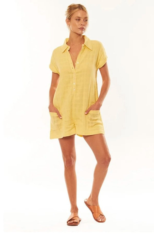 AMUSE SOCIETY Into The Sun Romper Ecru