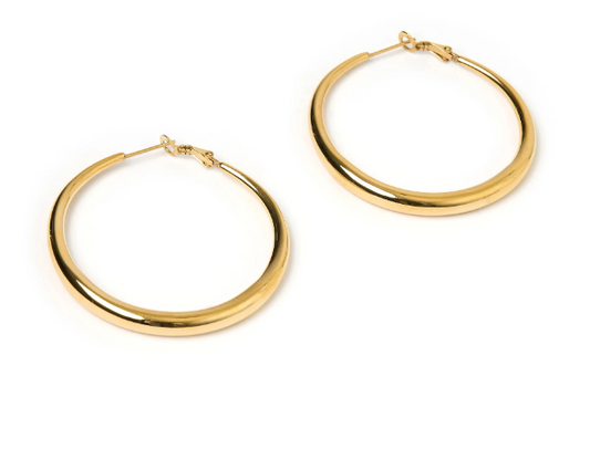 Riley Gold Hoop Earrings Large