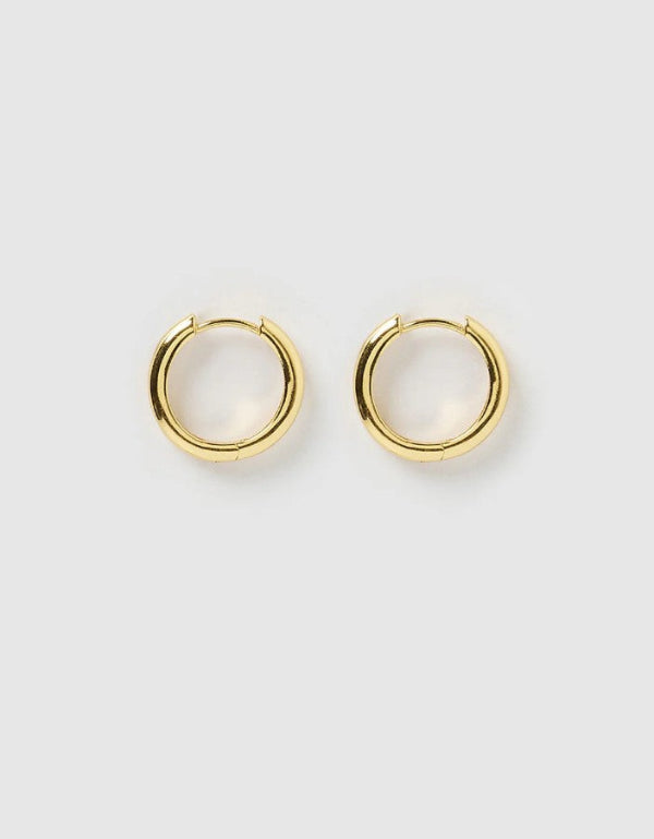Jett Gold Hoop Earrings 