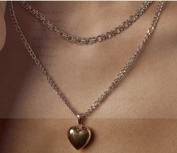 Arms Of Eve Rose Heart Necklace Gold