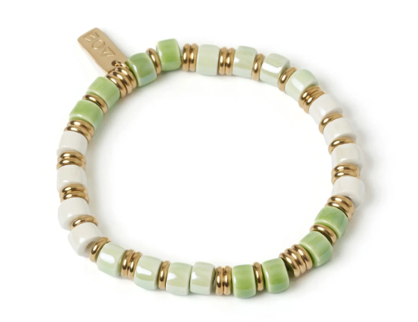 Arms Of Eve Skylar Ceramic & Gold Bracelet- Mint