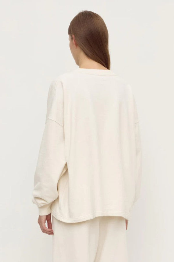 Brushed Cotton Lounge Sweater Shell 