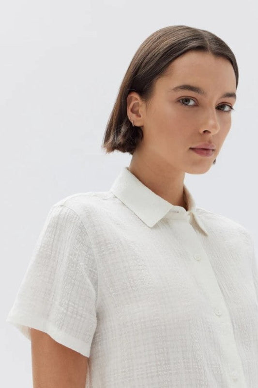 Assembly Label Calliope Short Sleeve Shirt White