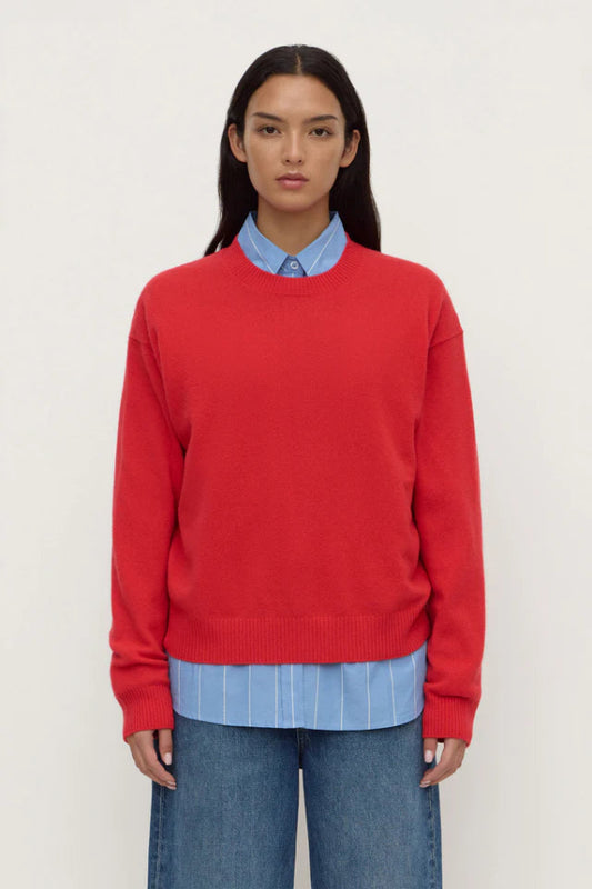 Carter Brushed Wool Sweater Flame