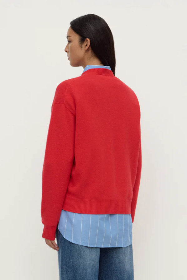 Carter Brushed Wool Sweater Flame