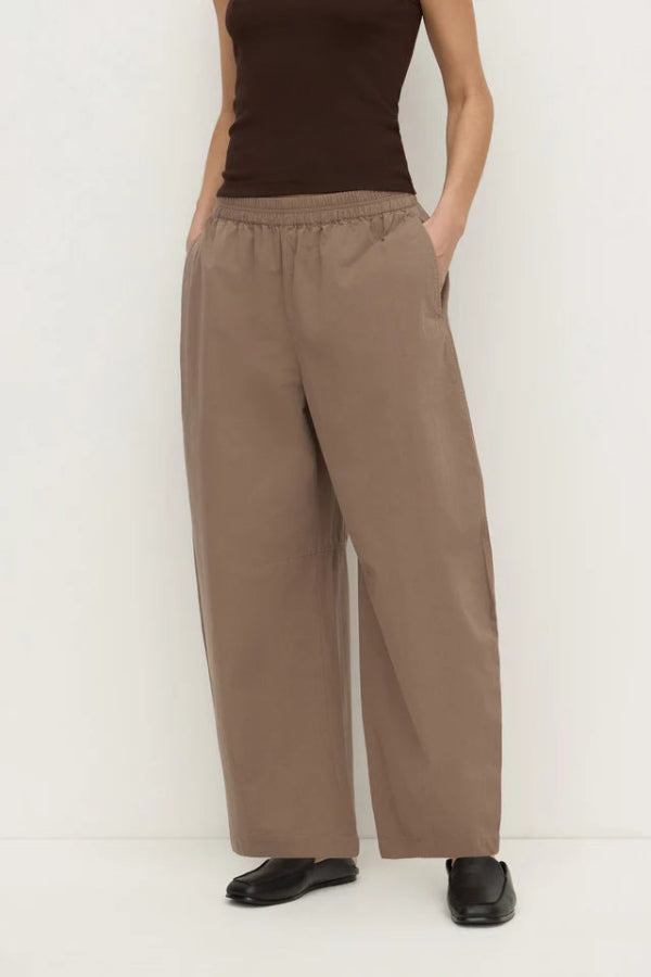 Elaine Washed Cotton Pant Dark Sand