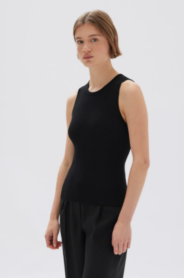 Assembly Label Faye Knit Tank Black