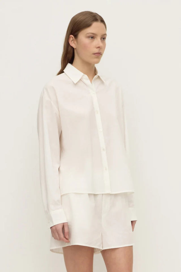 Frankie Cotton Long Sleeve Shirt White