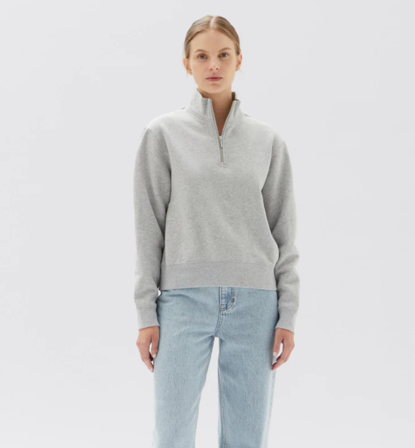 Assembly Label Jacinta Quarter Zip Fleece Grey Marle