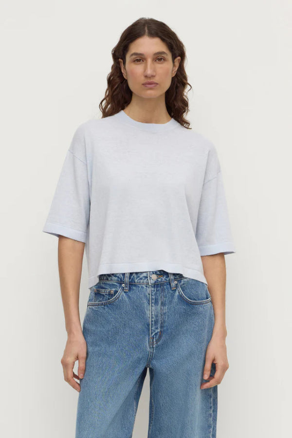 Kensy Cotton Cashmere Tee Powder Blue