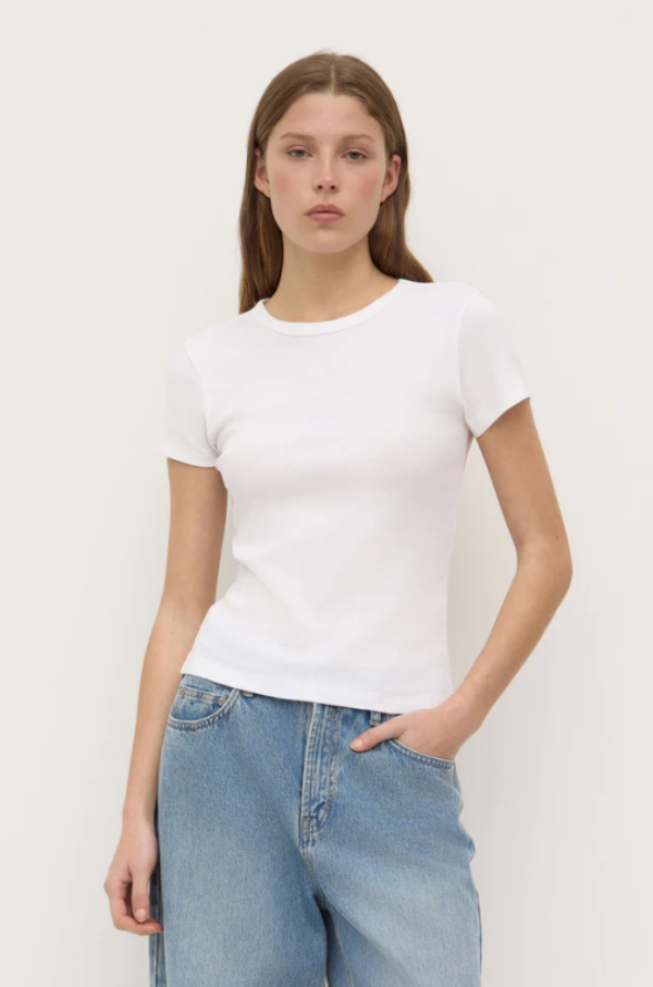 Linley Rib Tee White