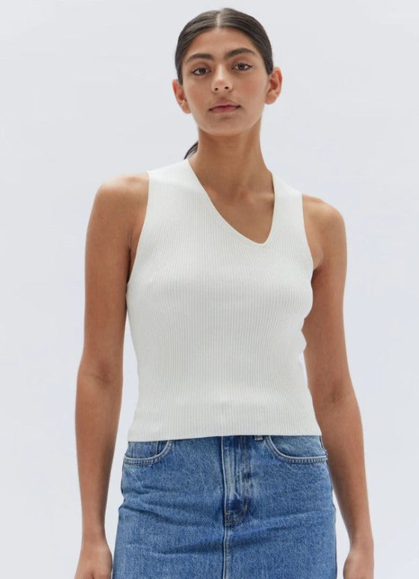 Assembly Label Lunda Asymmetric Top Antique White