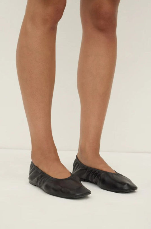 Marion Leather Ballet Flat Black