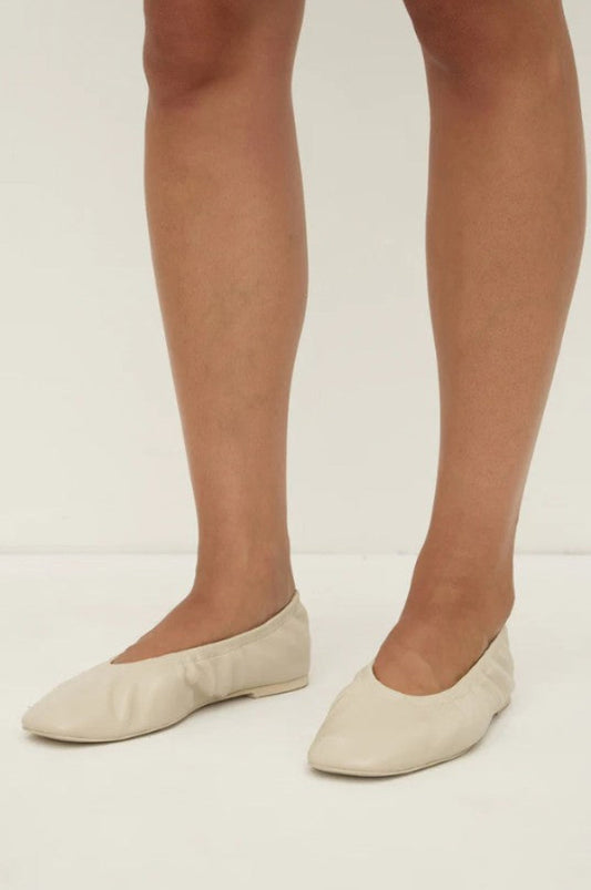 Marion Leather Ballet Flat Taupe