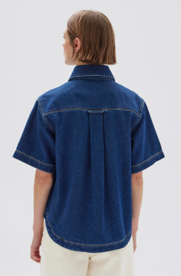 Assembly Label Marlow Boxy Denim Shirt Heritage Blue