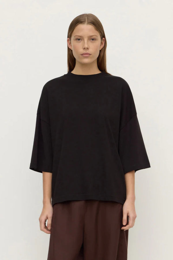 Max Cotton Oversized Tee Black