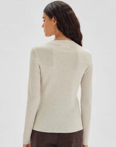 Assembly Label Mia Long Sleeve Knit Antique White