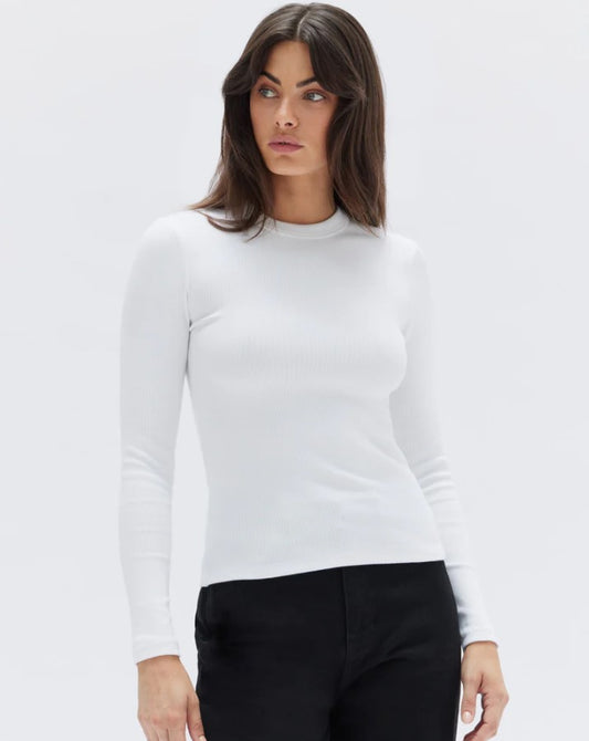 Assembly Label Miana Organic Long Sleeve Tee White