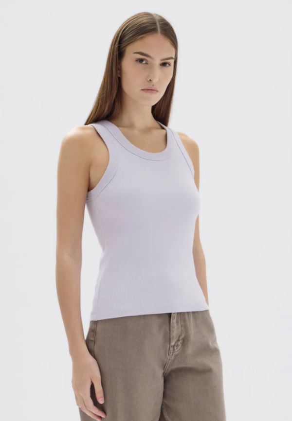 Assembly Label Miana Organic Rib Tank Jacaranda