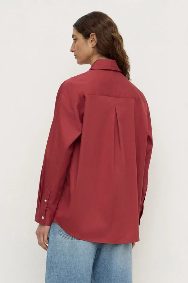 Micha Poplin LS Shirt Raisin