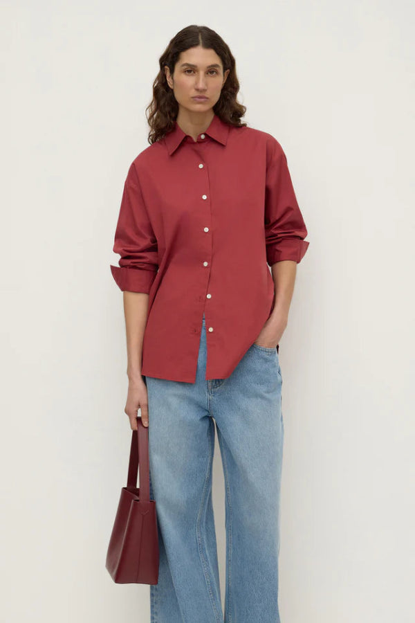 Micha Poplin LS Shirt Raisin