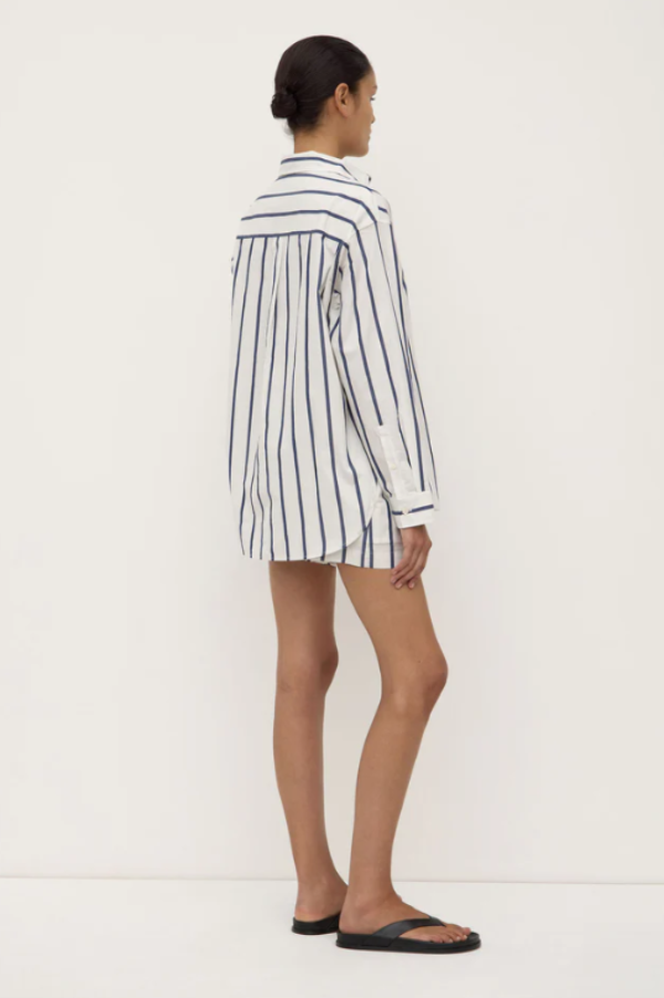 Nara Stripe Long Sleeve Stripe White/True Navy